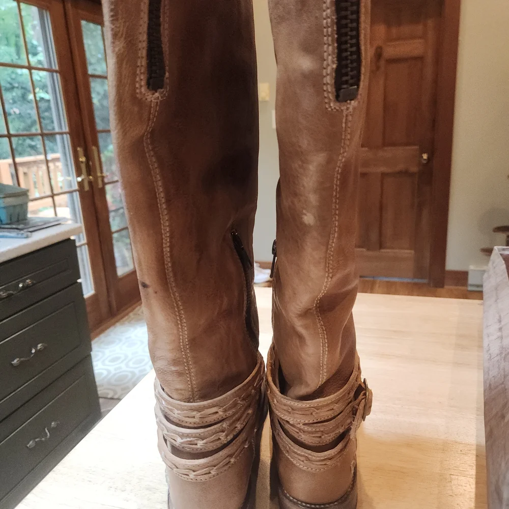 Bed|Stu Women's Eva Brown Leather Boots - Picture 3 of 11